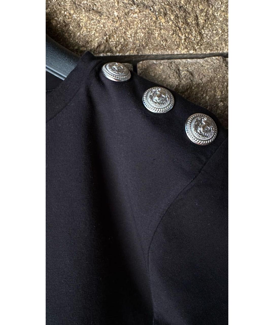 BALMAIN Черная хлопковая майка, фото 4