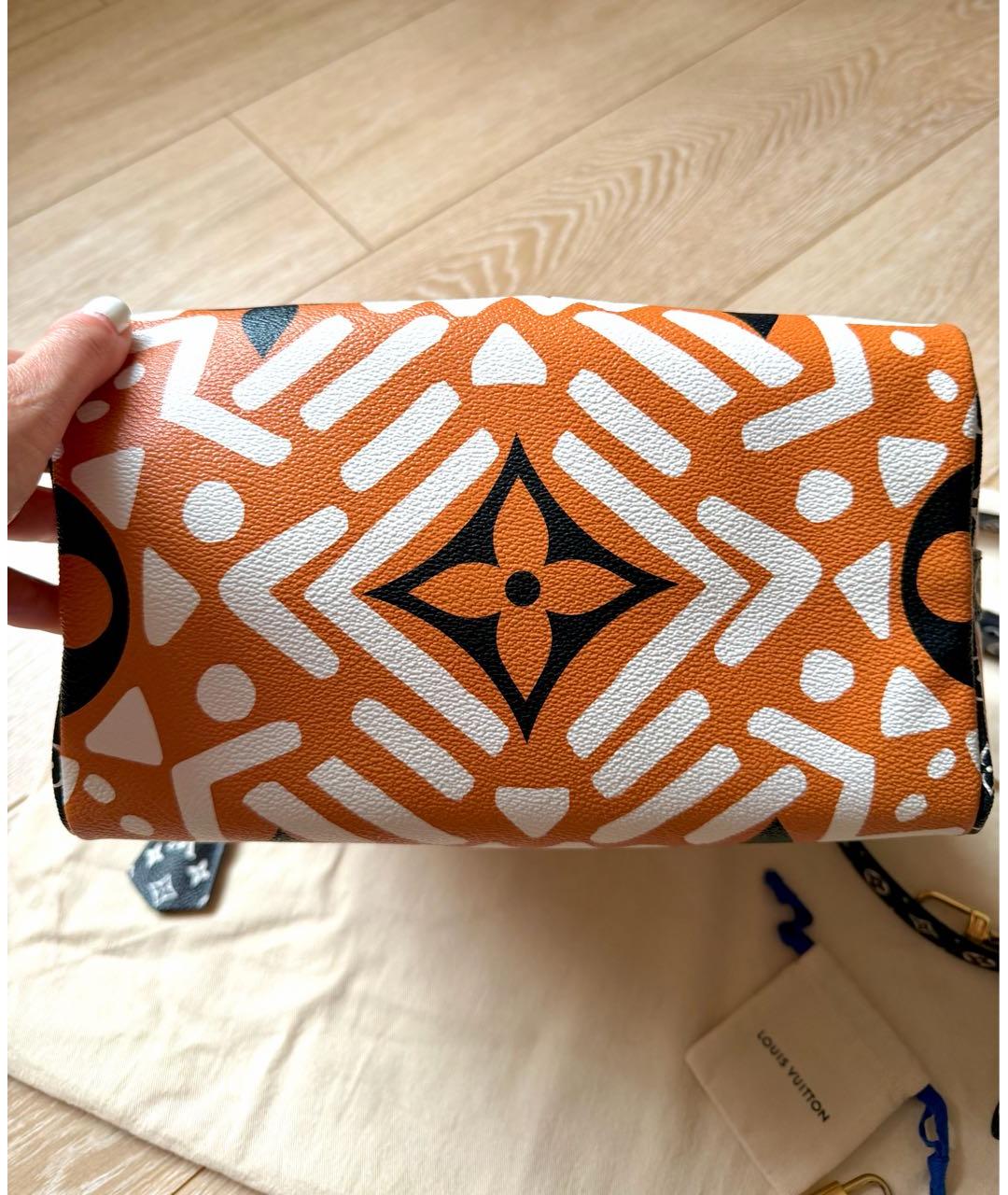 LOUIS VUITTON Оранжевая сумка с короткими ручками, фото 3