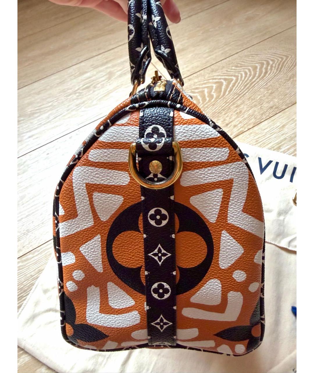 LOUIS VUITTON Оранжевая сумка с короткими ручками, фото 2