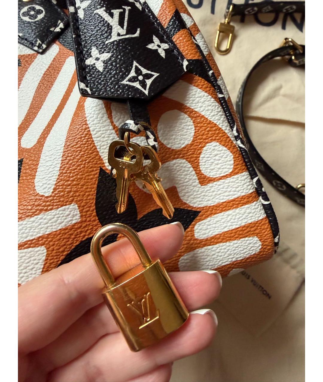 LOUIS VUITTON Оранжевая сумка с короткими ручками, фото 6