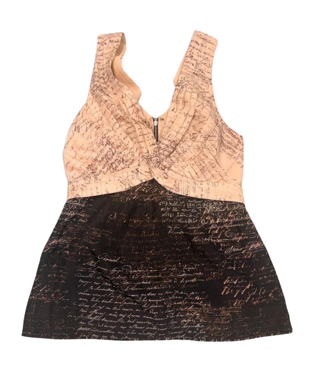 BCBG MAXAZRIA Коричневая шелковая блузы, фото 1