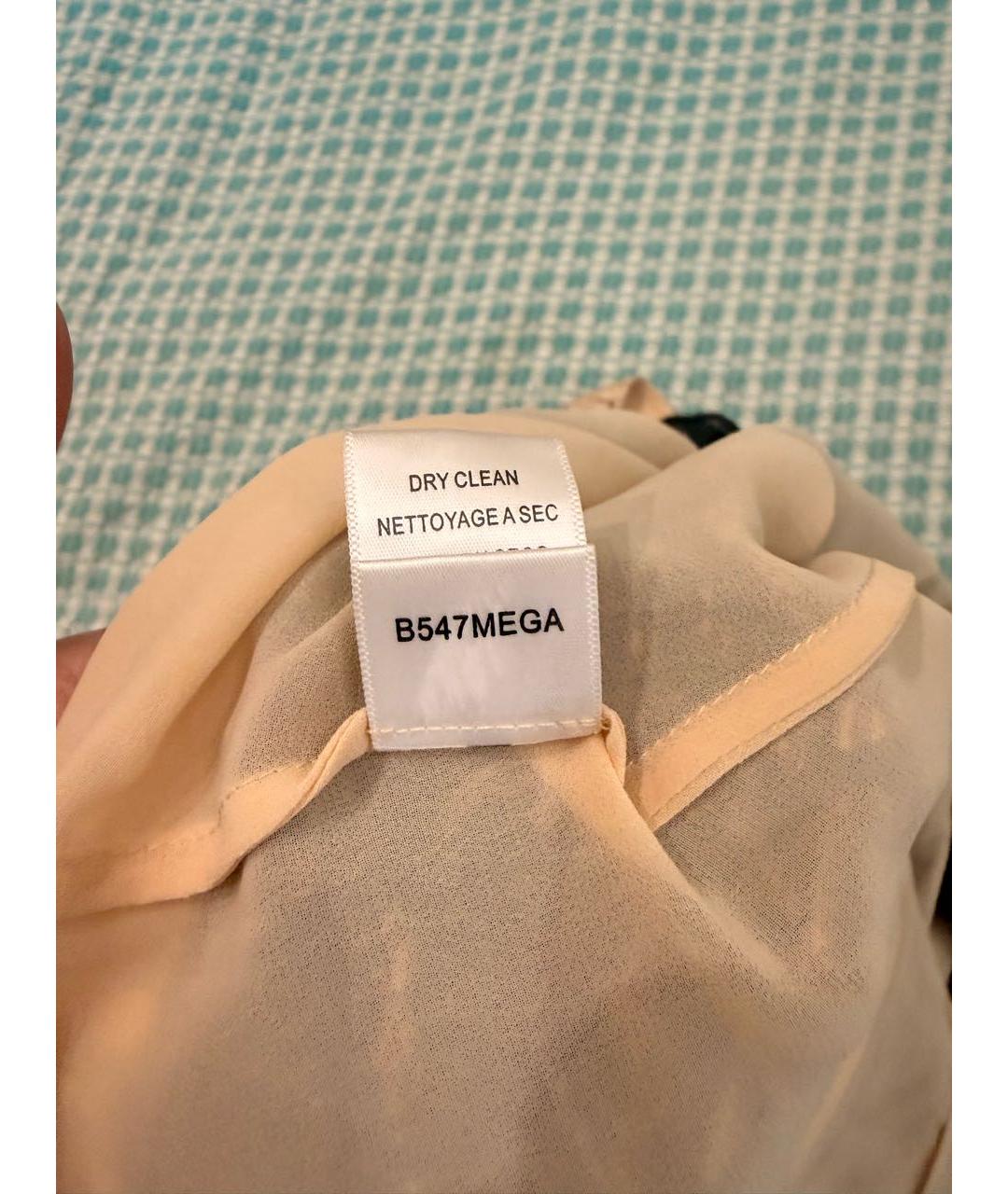 BCBG MAXAZRIA Коричневая шелковая блузы, фото 3