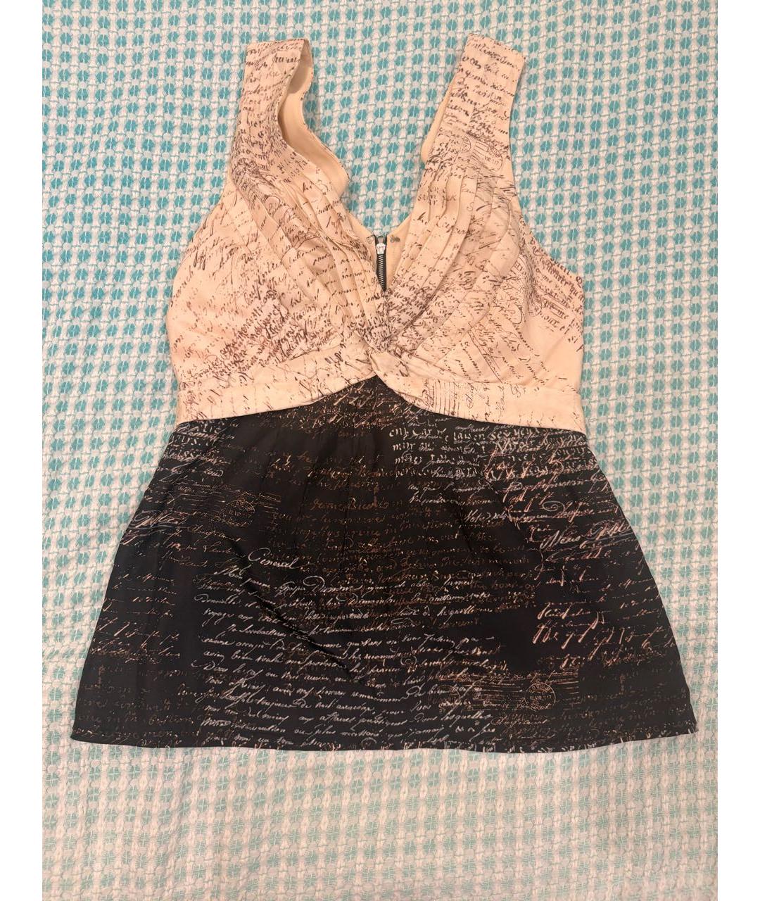 BCBG MAXAZRIA Коричневая шелковая блузы, фото 9