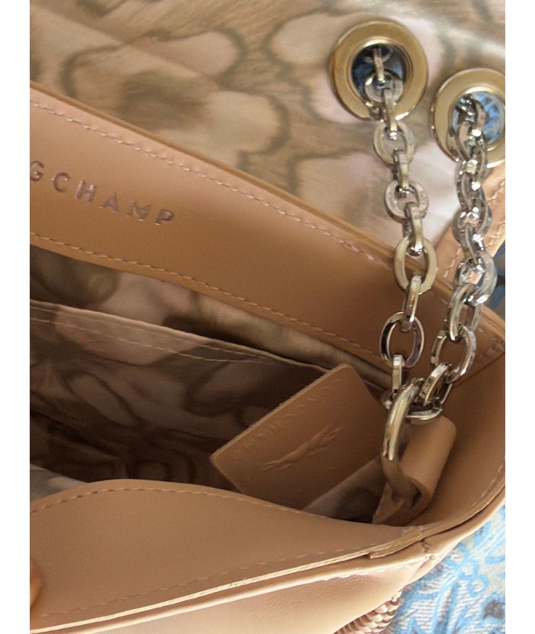 LONGCHAMP Розовая кожаная сумка через плечо, фото 4