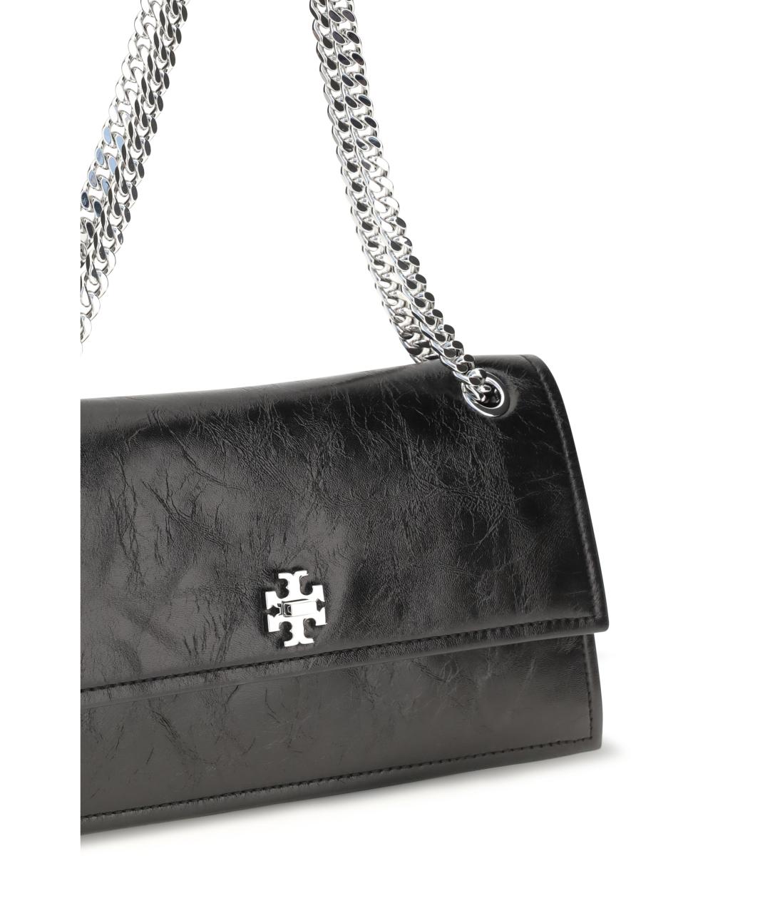 TORY BURCH Черная кожаная сумка через плечо, фото 4