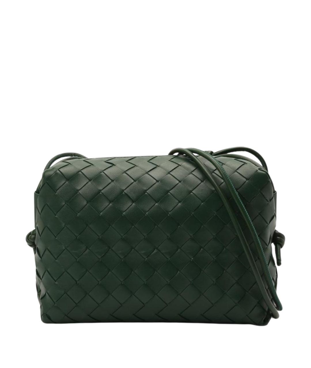 BOTTEGA VENETA Зеленая кожаная сумка через плечо, фото 1