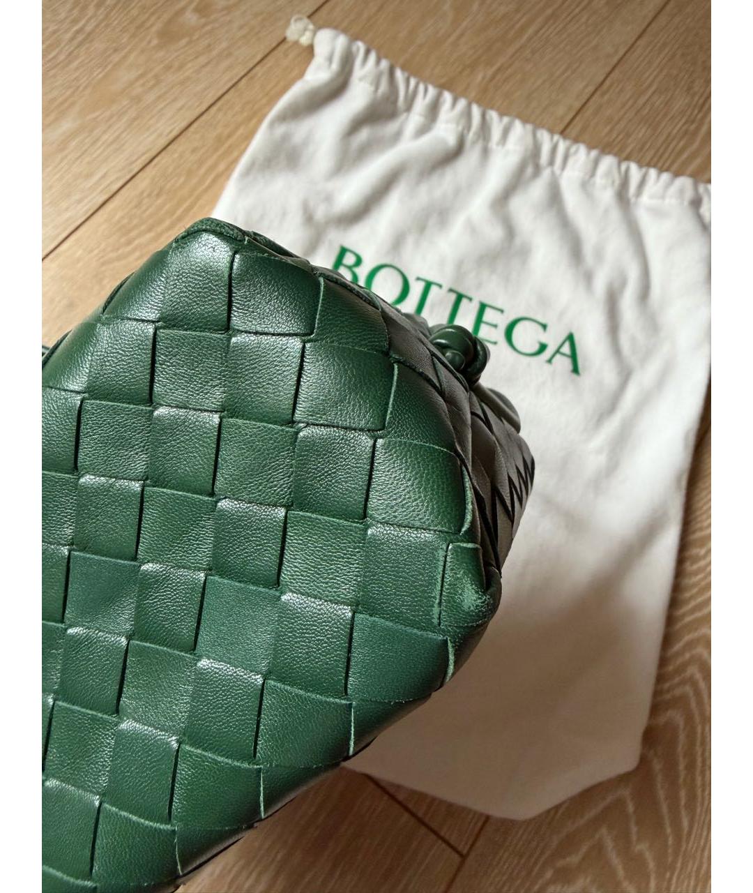 BOTTEGA VENETA Зеленая кожаная сумка через плечо, фото 7