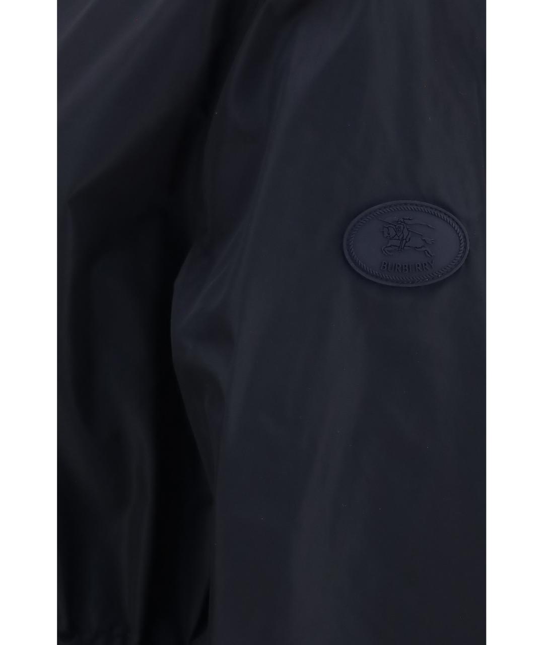 BURBERRY Темно-синяя синтетическая куртка, фото 3