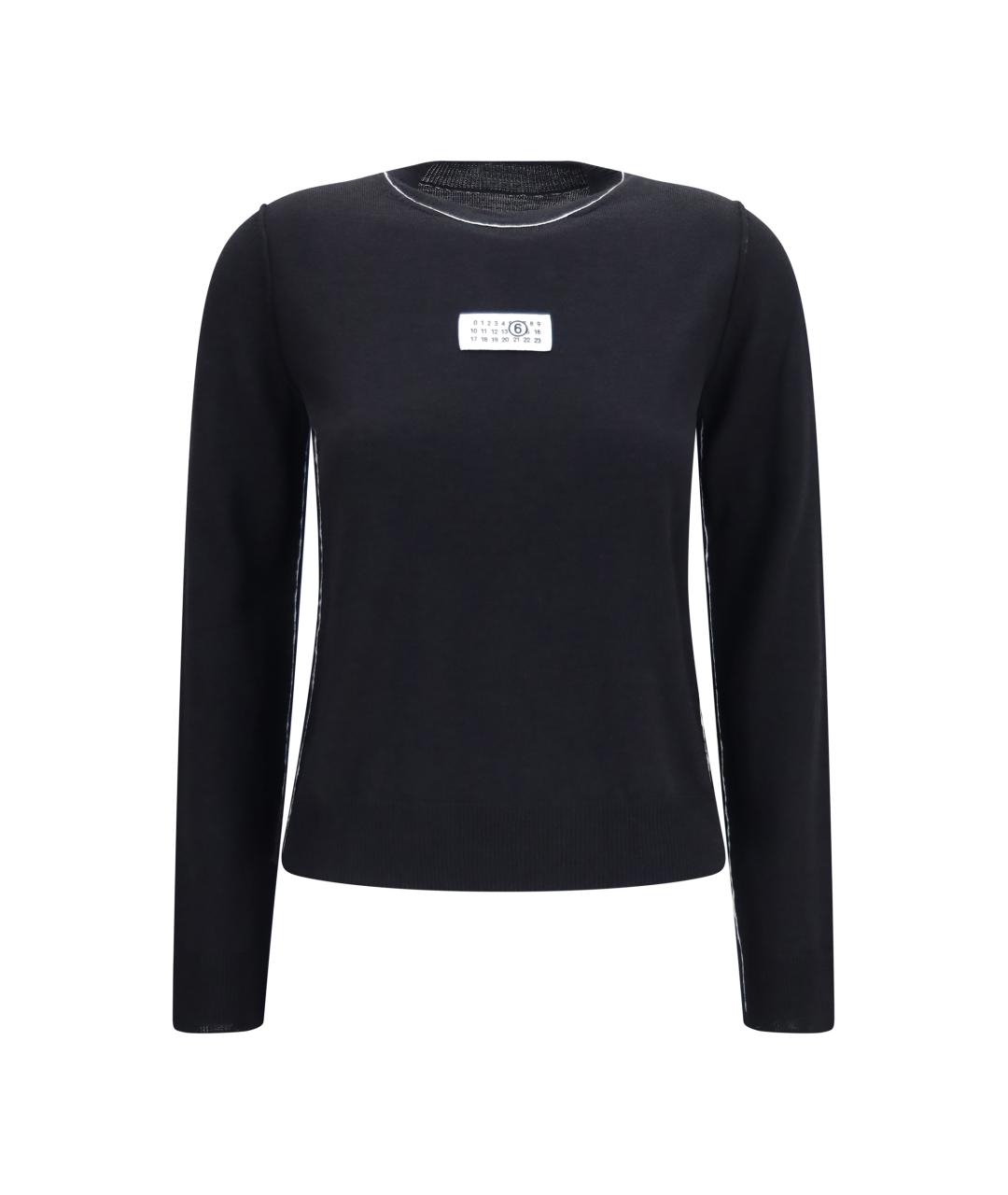 MM6 MAISON MARGIELA Черный шерстяной джемпер / свитер, фото 1