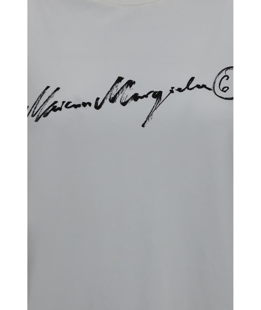 MM6 MAISON MARGIELA Белая хлопковая футболка, фото 3