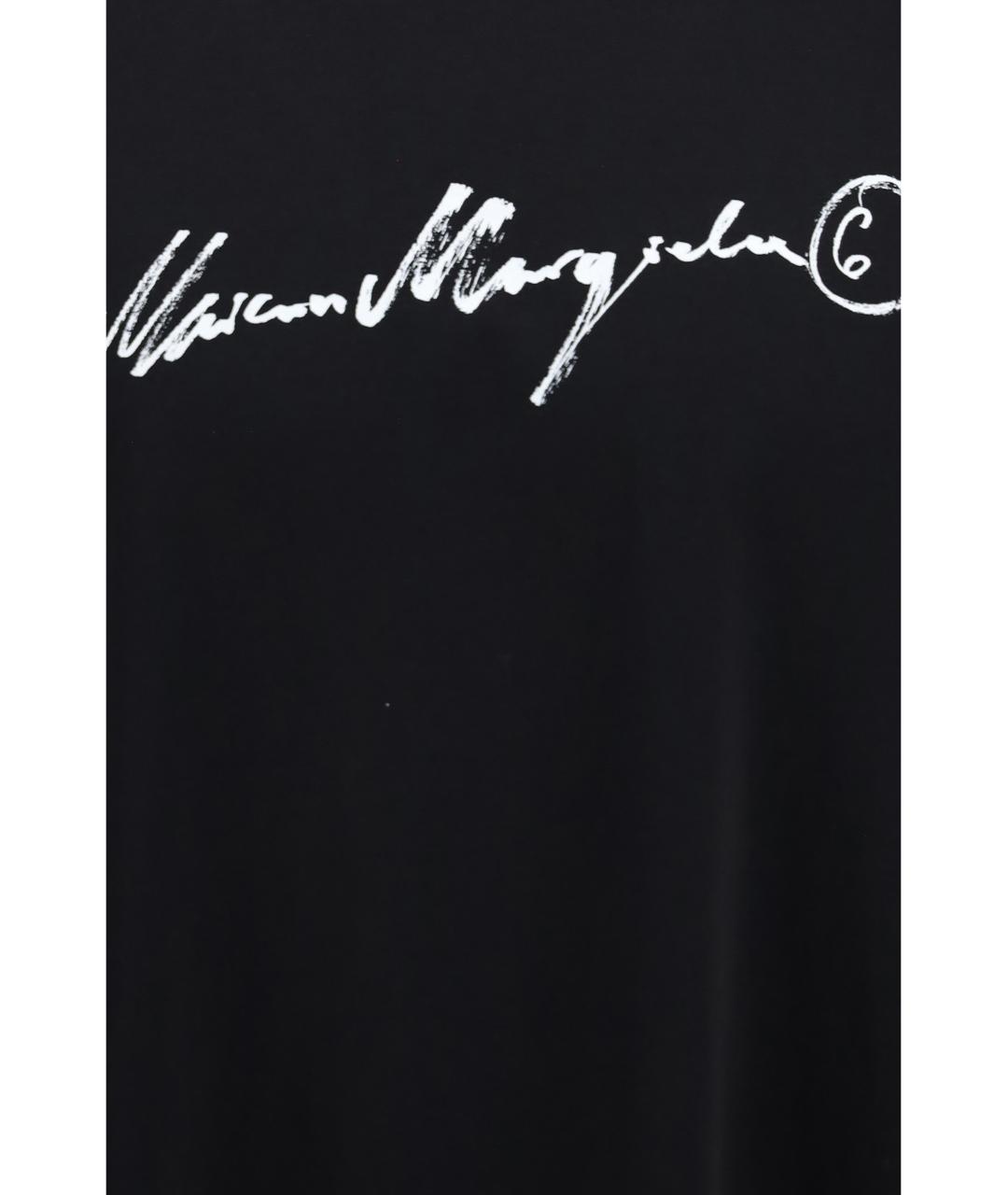 MM6 MAISON MARGIELA Черная хлопковая футболка, фото 3