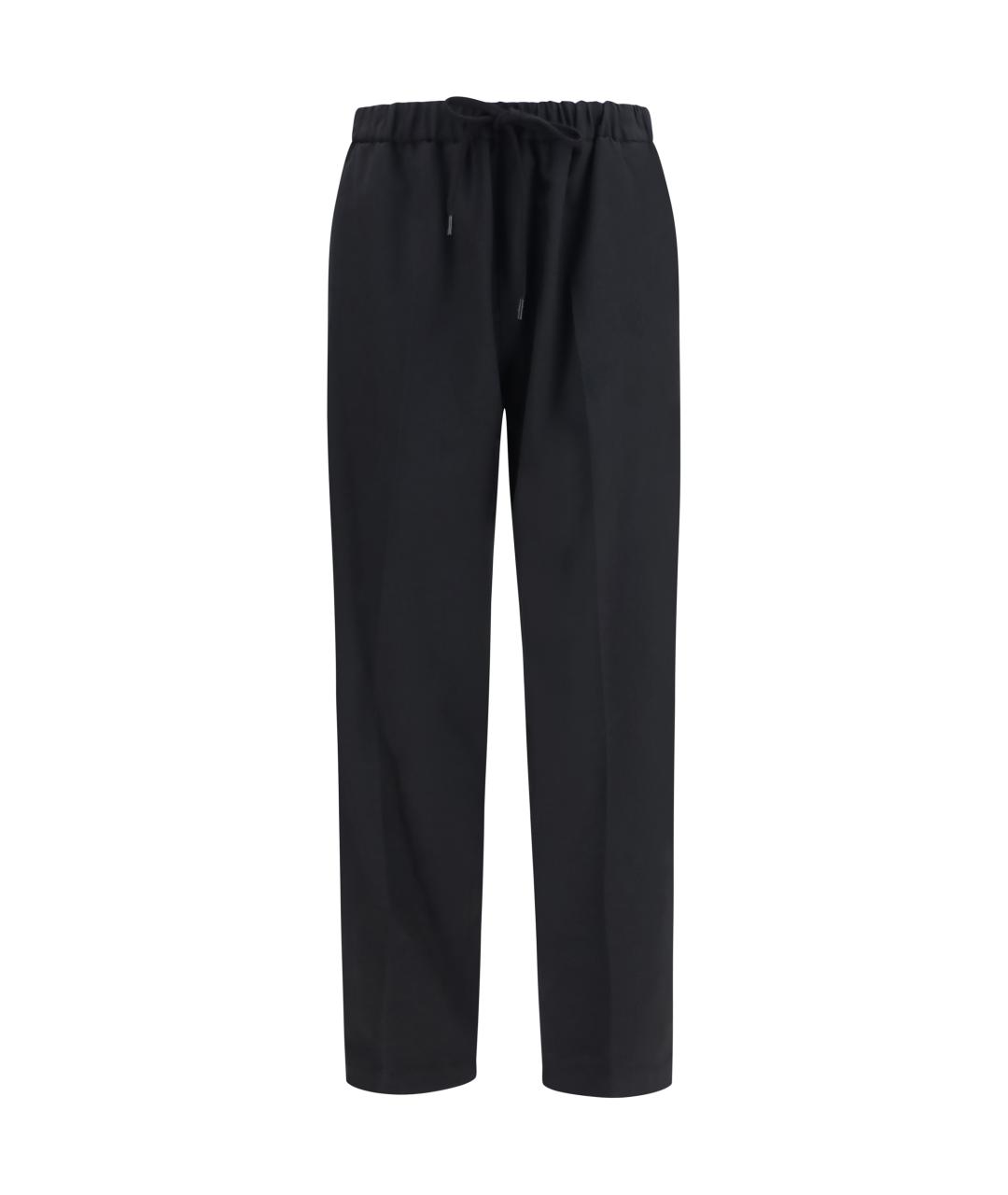 MM6 MAISON MARGIELA Черные синтетические повседневные брюки, фото 1