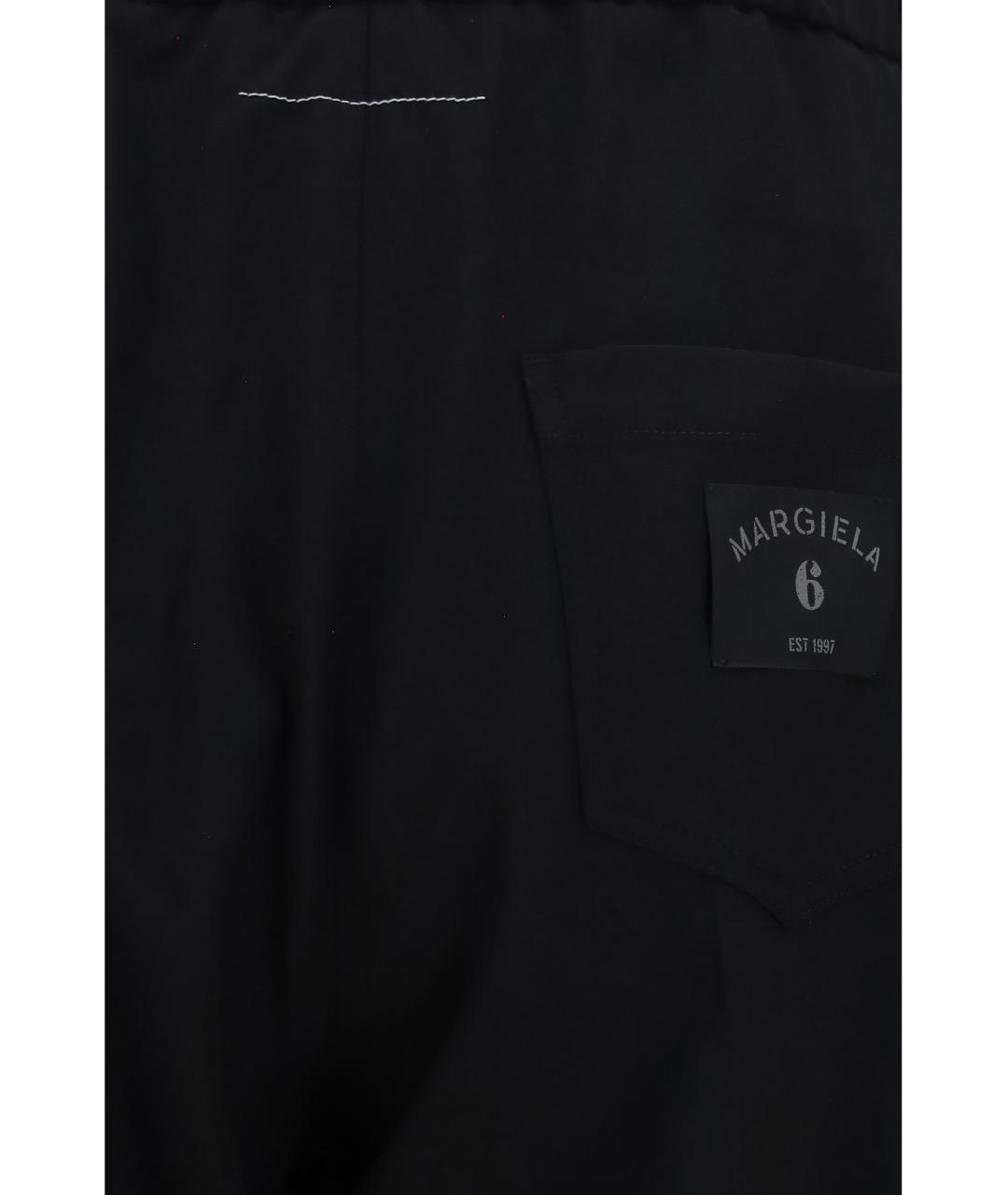 MM6 MAISON MARGIELA Черные синтетические повседневные брюки, фото 3