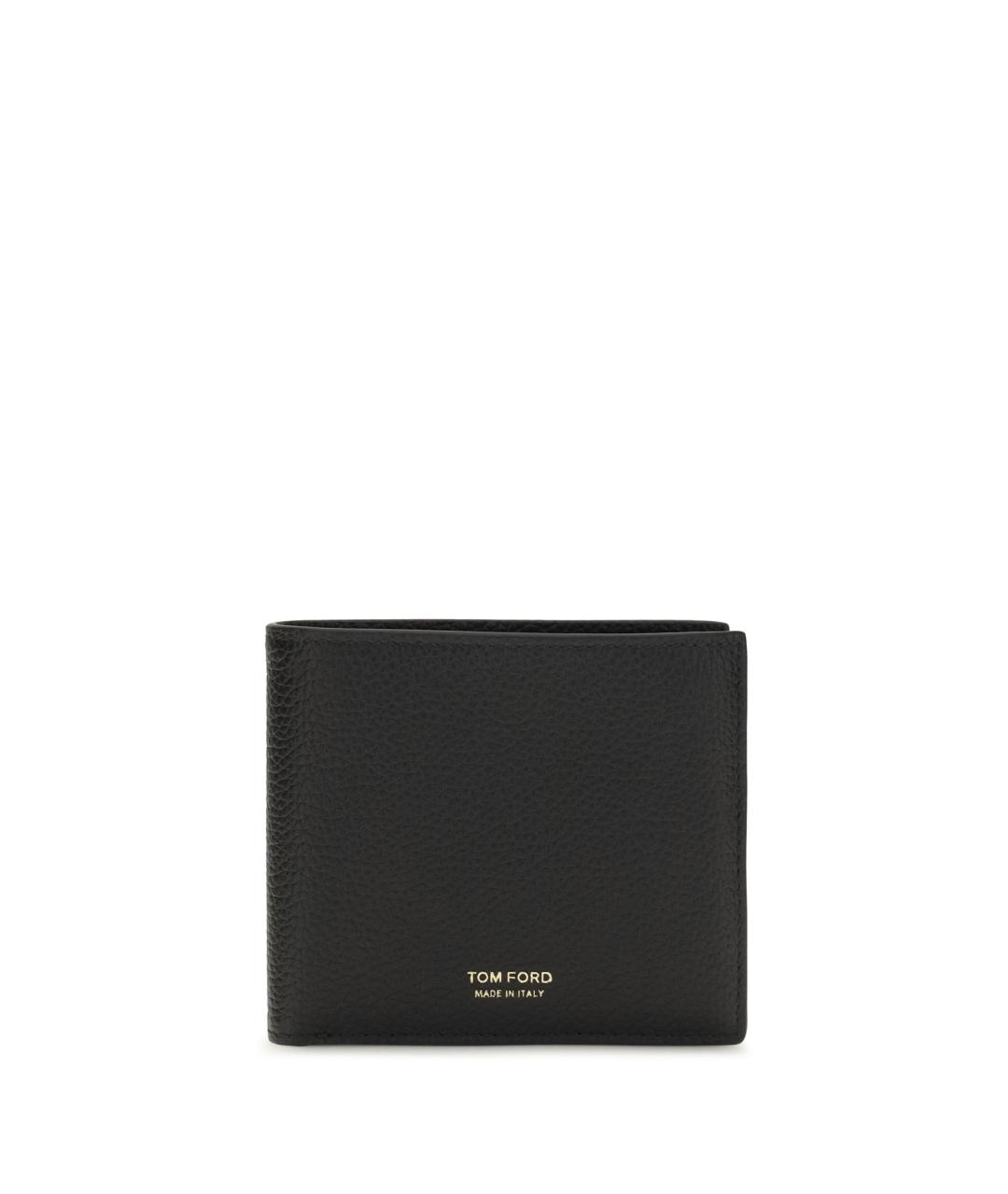 TOM FORD Черный кожаный кошелек, фото 1
