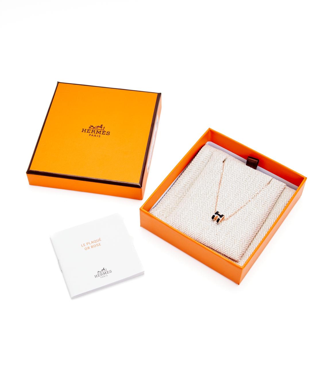 HERMES Золотая металлическая подвеска, фото 4