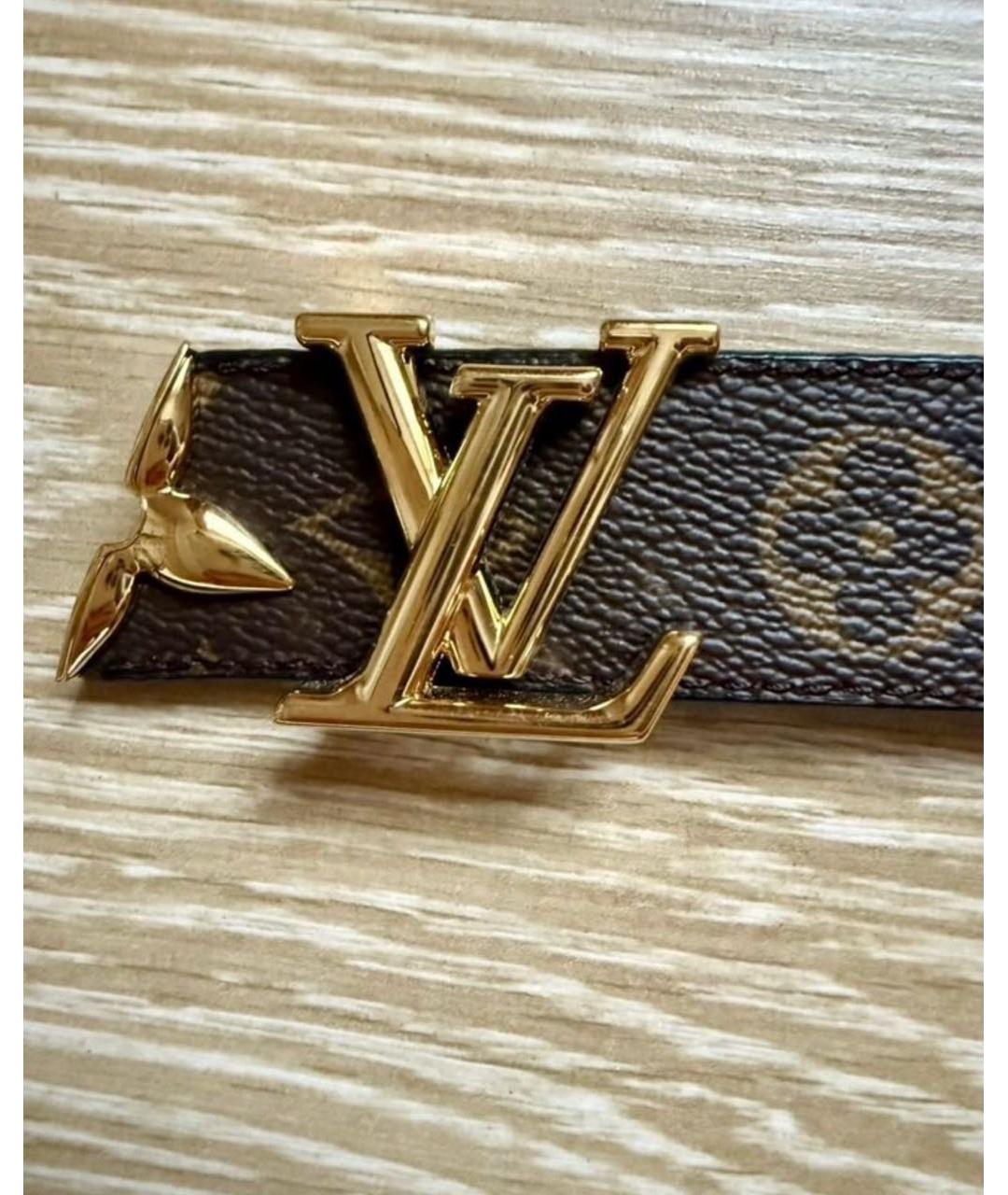 LOUIS VUITTON Черный кожаный ремень, фото 4