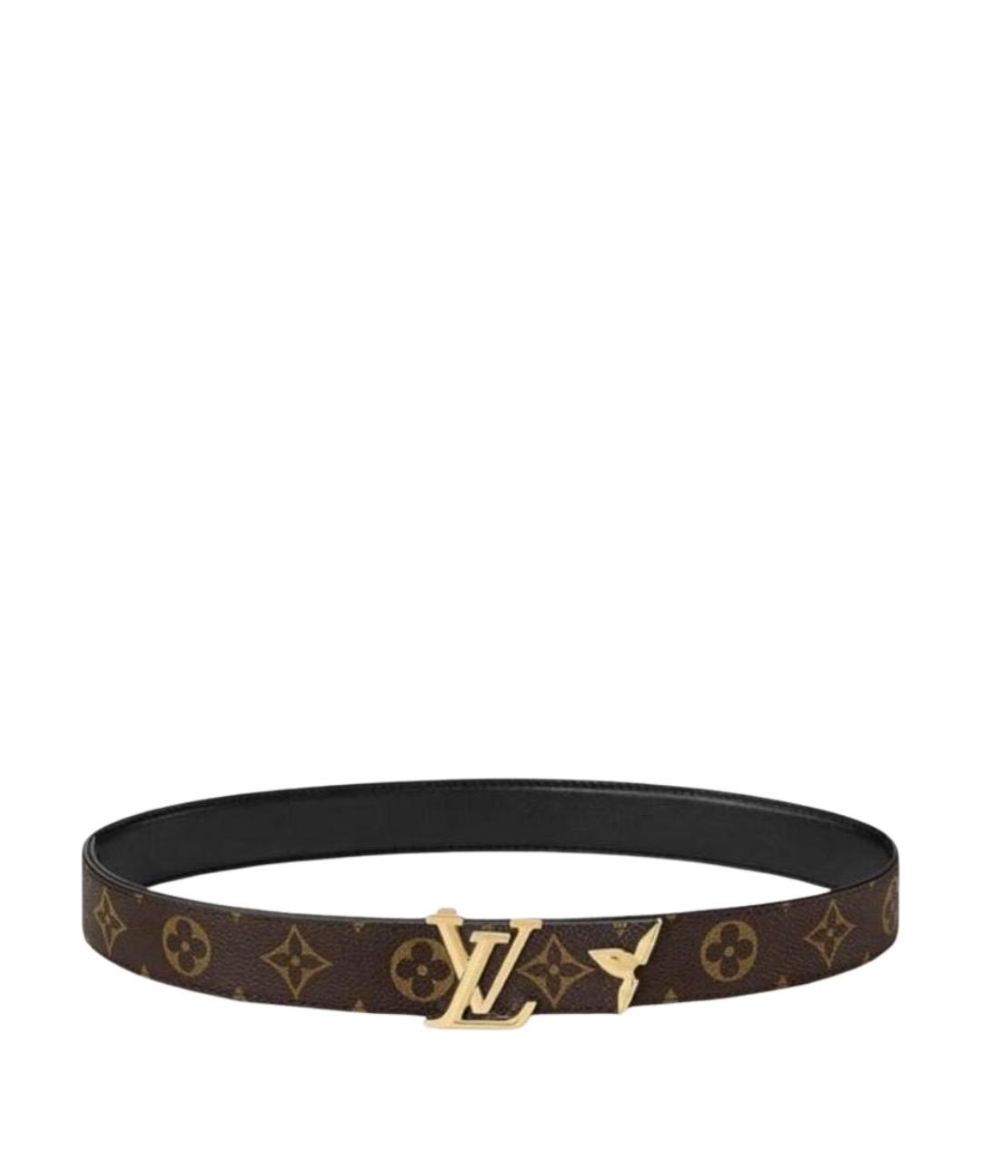 LOUIS VUITTON Черный кожаный ремень, фото 1