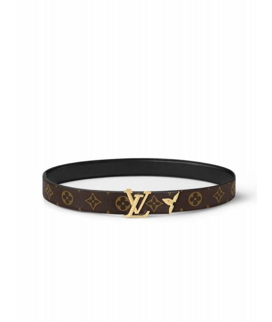 LOUIS VUITTON Черный кожаный ремень, фото 9