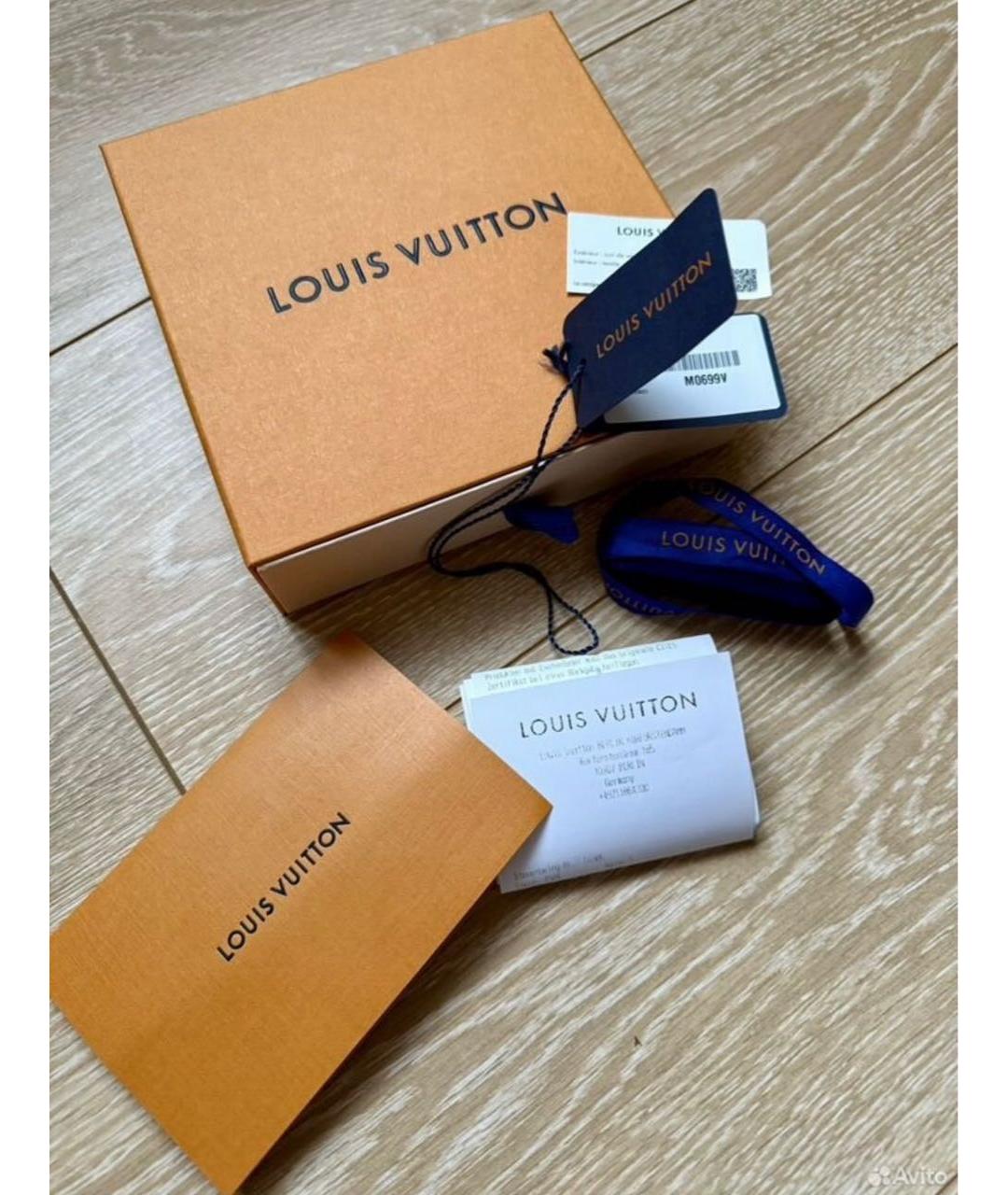 LOUIS VUITTON Черный кожаный ремень, фото 6