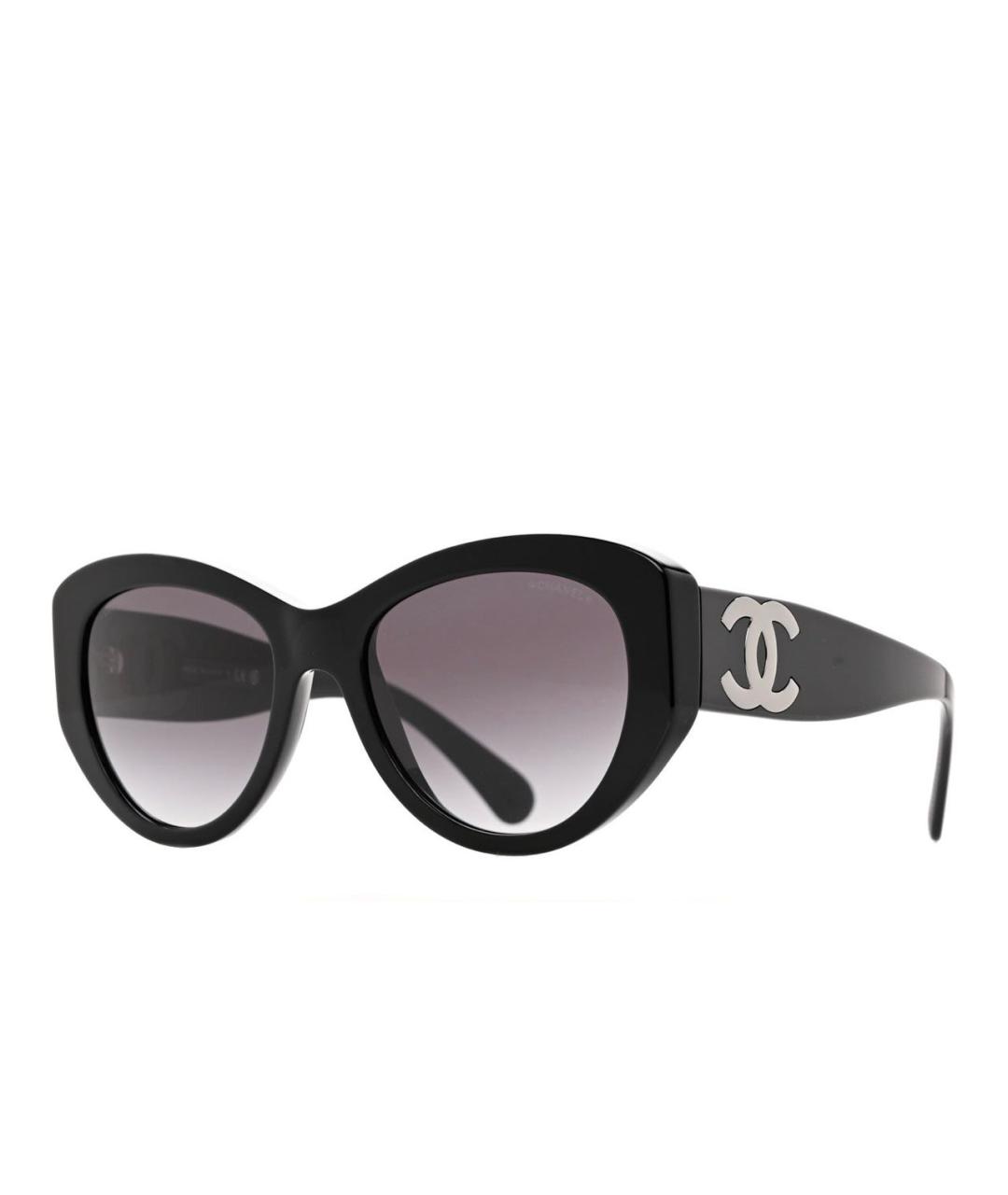 CHANEL Черные пластиковые солнцезащитные очки, фото 8