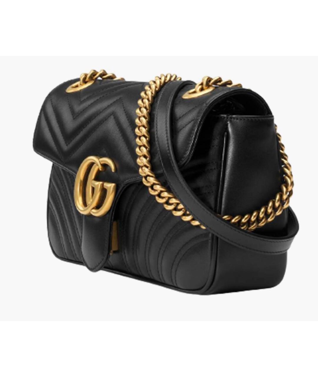 GUCCI Черная кожаная сумка через плечо, фото 2