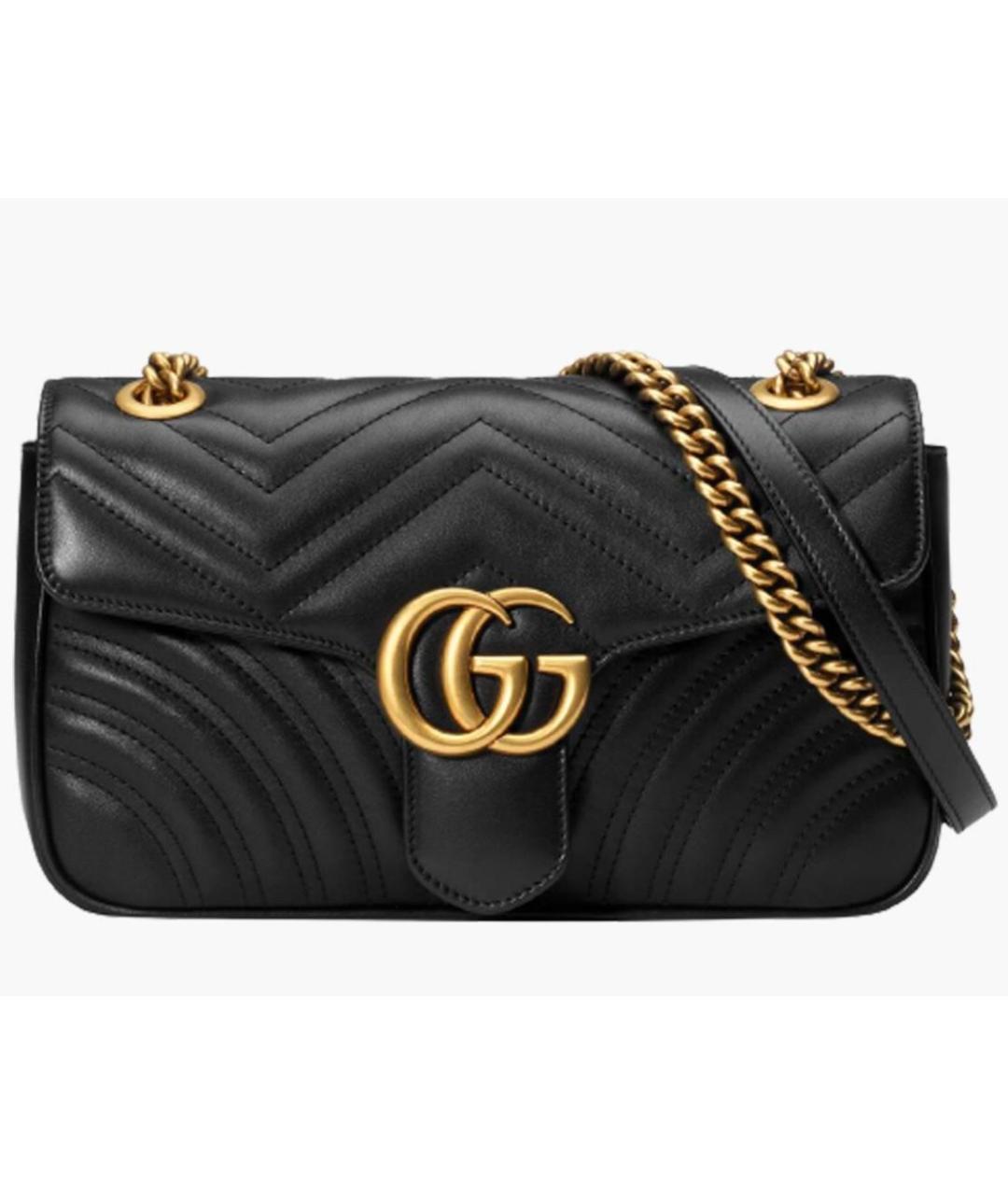 GUCCI Черная кожаная сумка через плечо, фото 10
