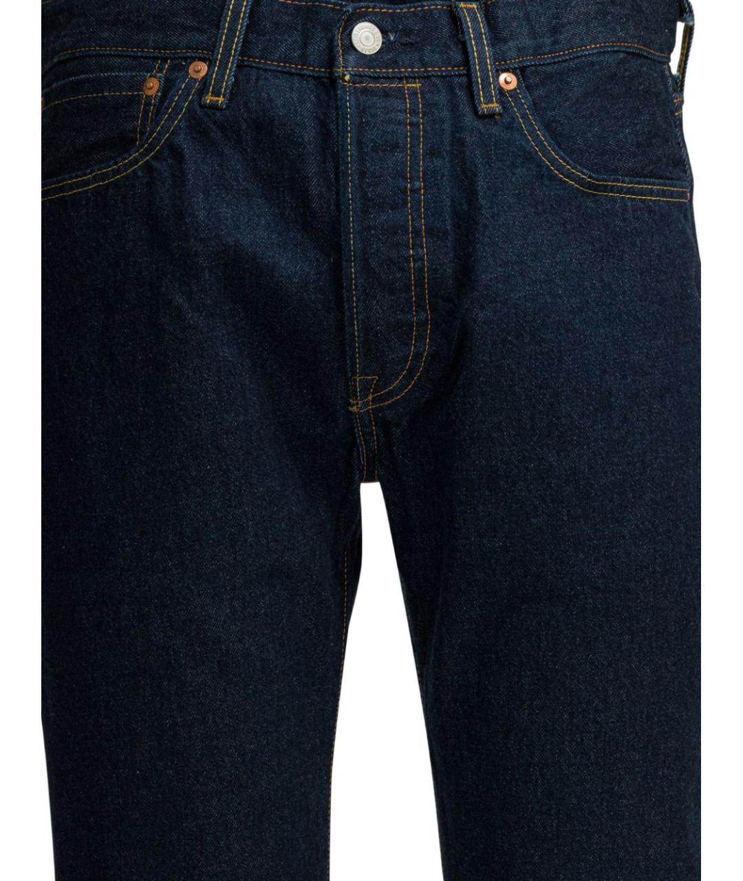 LEVI'S Синие хлопковые прямые джинсы, фото 3