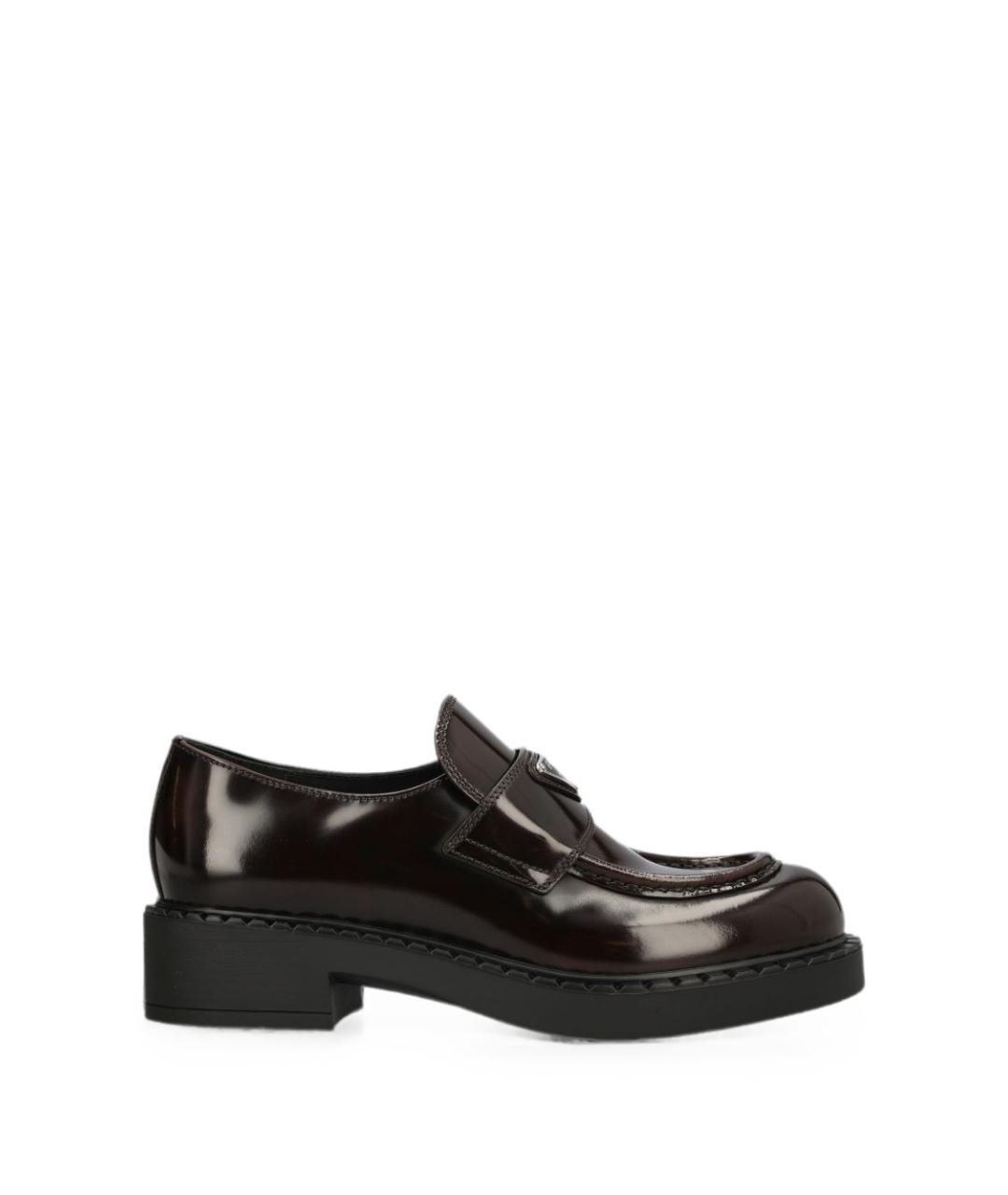 PRADA Коричневые кожаные лоферы, фото 1