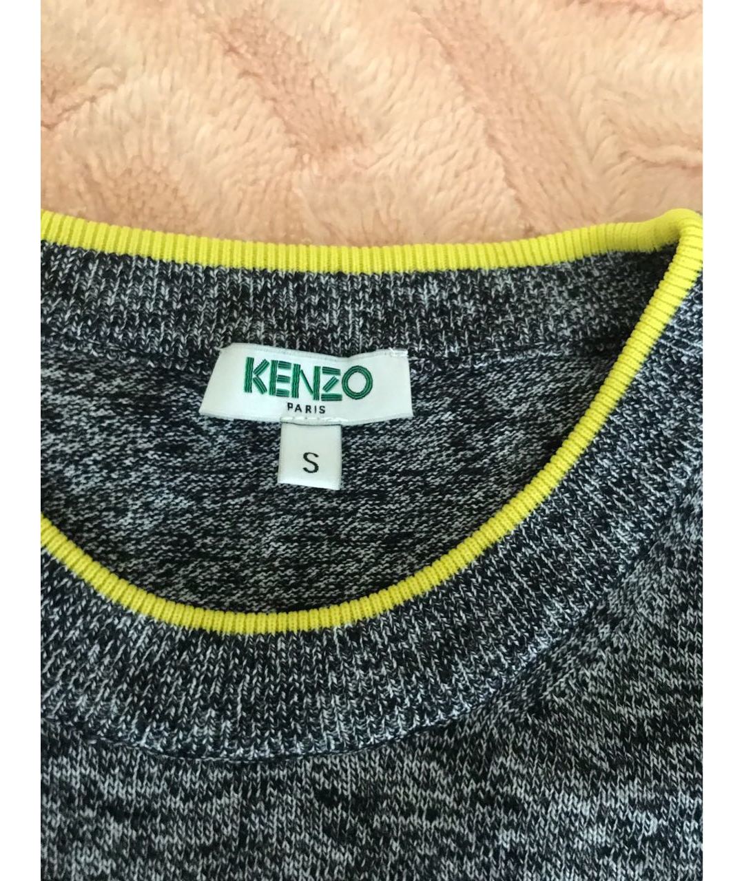 KENZO Серый хлопковый джемпер / свитер, фото 3