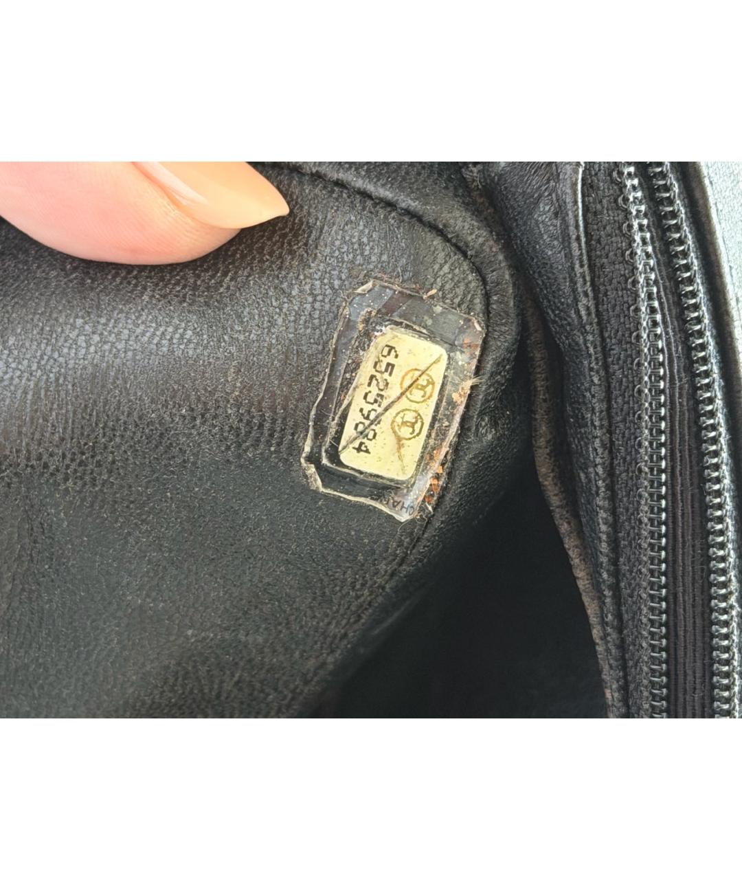 CHANEL Черная кожаная сумка через плечо, фото 5