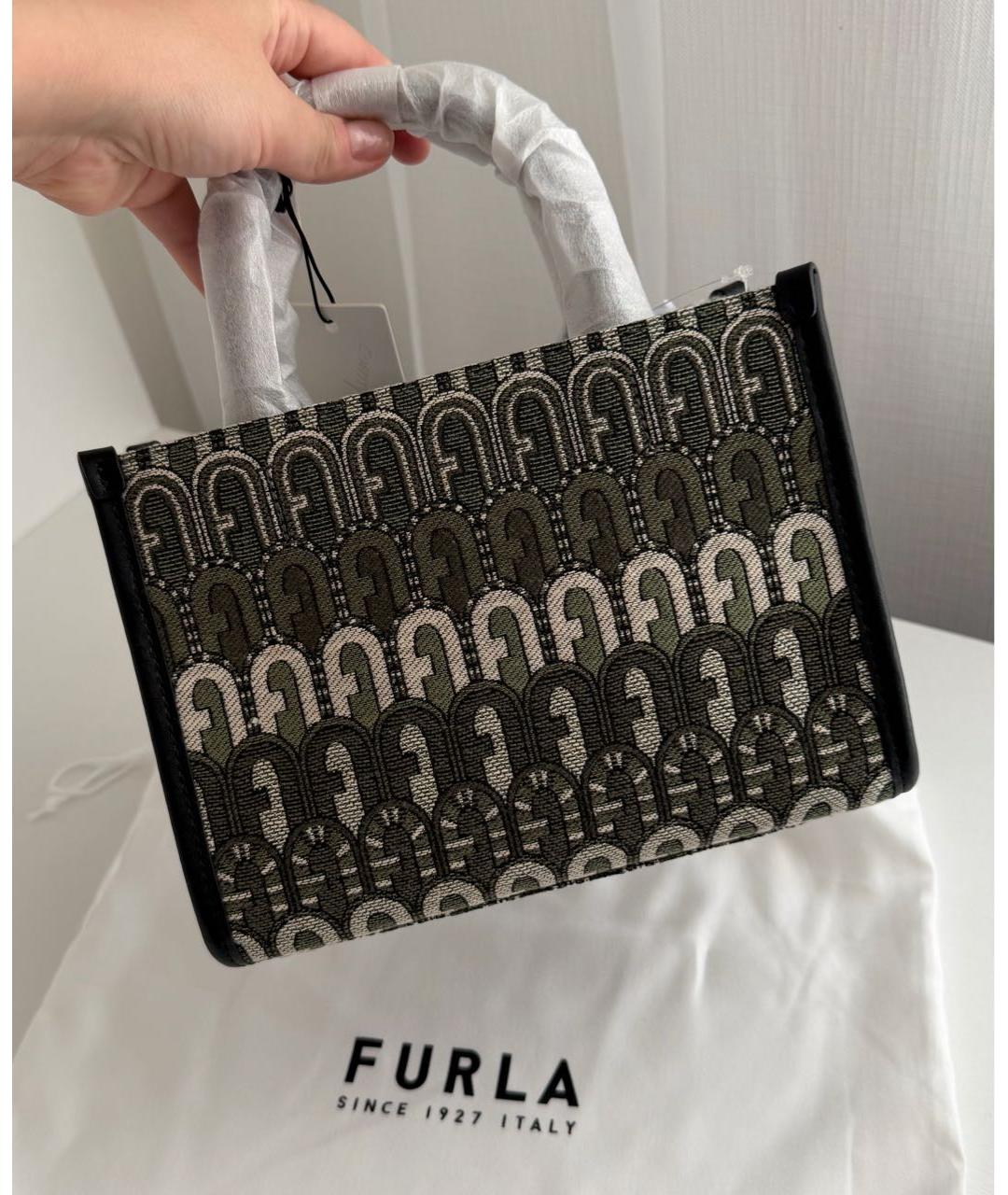 FURLA Зеленая сумка тоут, фото 2