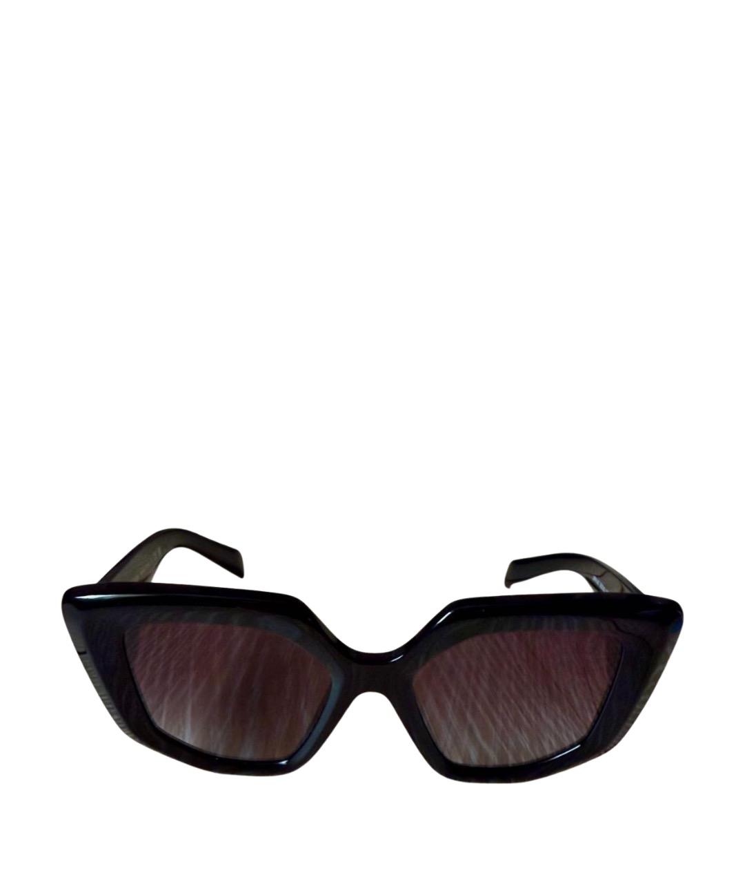PRADA Черные пластиковые солнцезащитные очки, фото 1