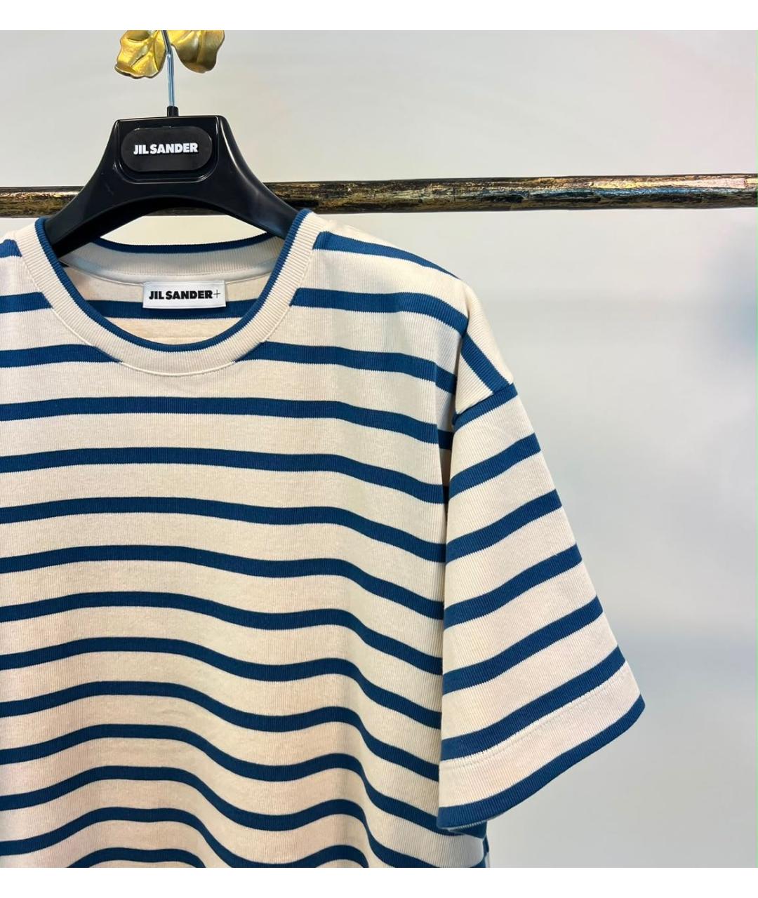 JIL SANDER Синее хлопковое повседневное платье, фото 3