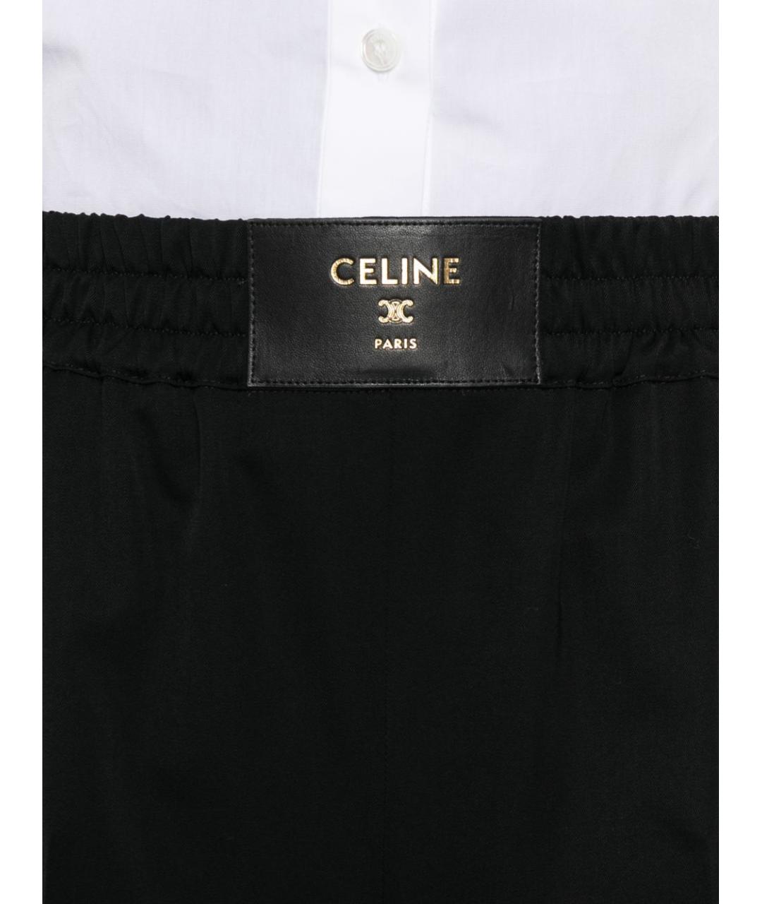 CELINE Черные шерстяные шорты, фото 5