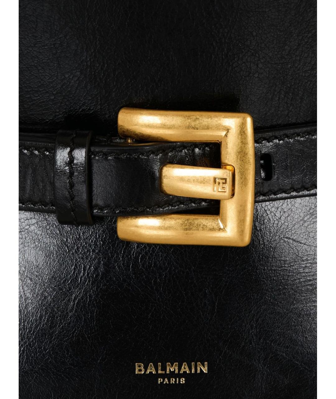 BALMAIN Черная кожаная сумка тоут, фото 4