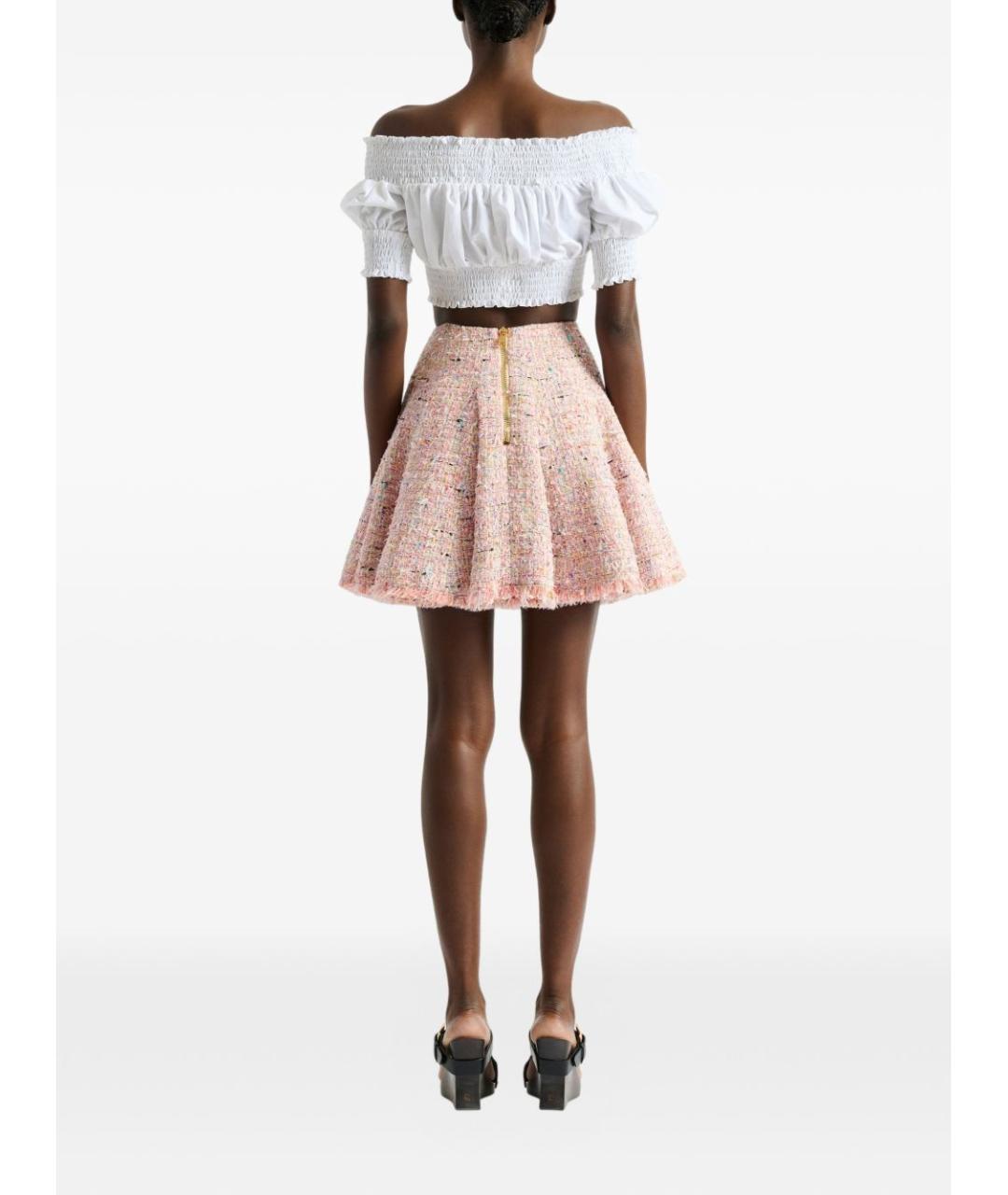 BALMAIN Мульти полиэстеровая юбка мини, фото 4
