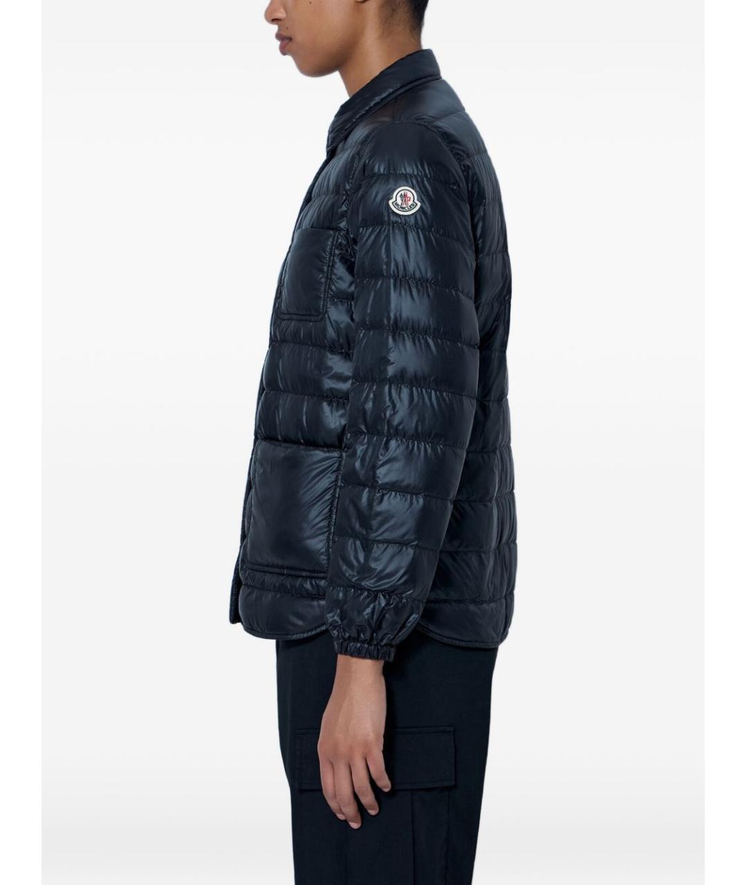 MONCLER Черная полиамидовая куртка, фото 2