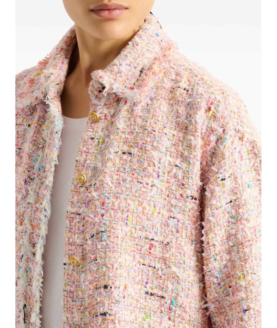 BALMAIN Мульти полиэстеровая рубашка, фото 6