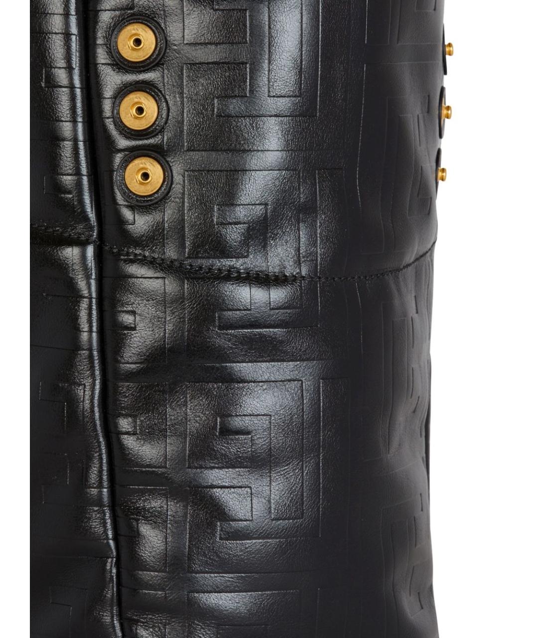 BALMAIN Черная кожаная сумка тоут, фото 5