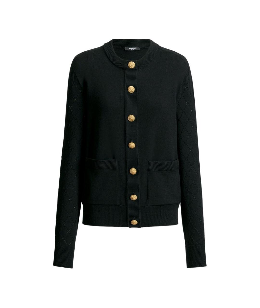 BALMAIN Черный шерстяной джемпер / свитер, фото 1