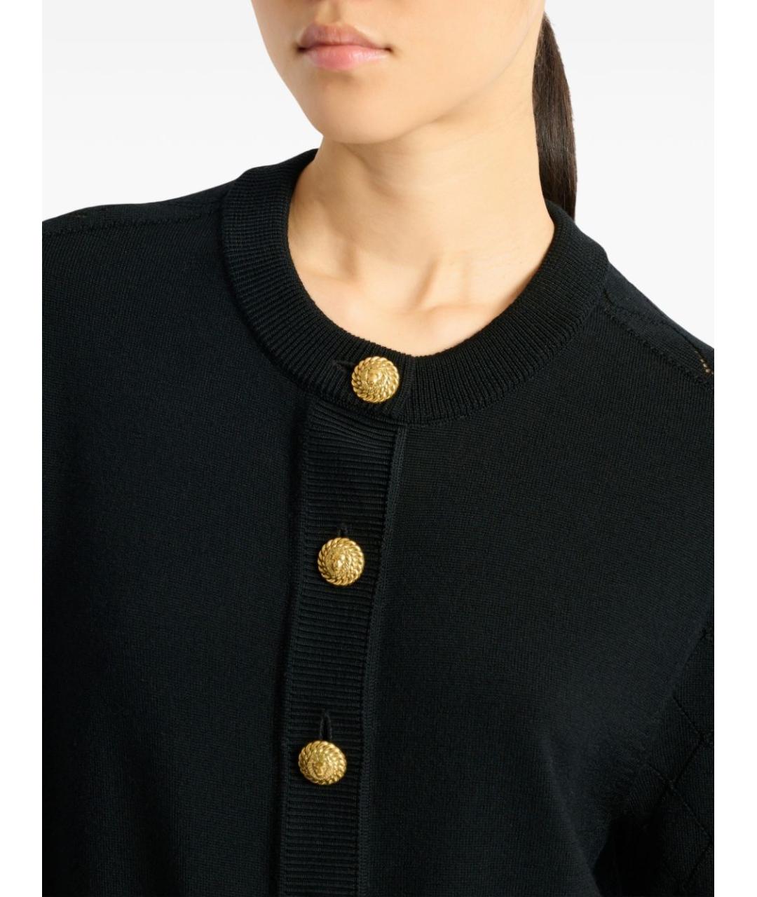 BALMAIN Черный шерстяной джемпер / свитер, фото 5