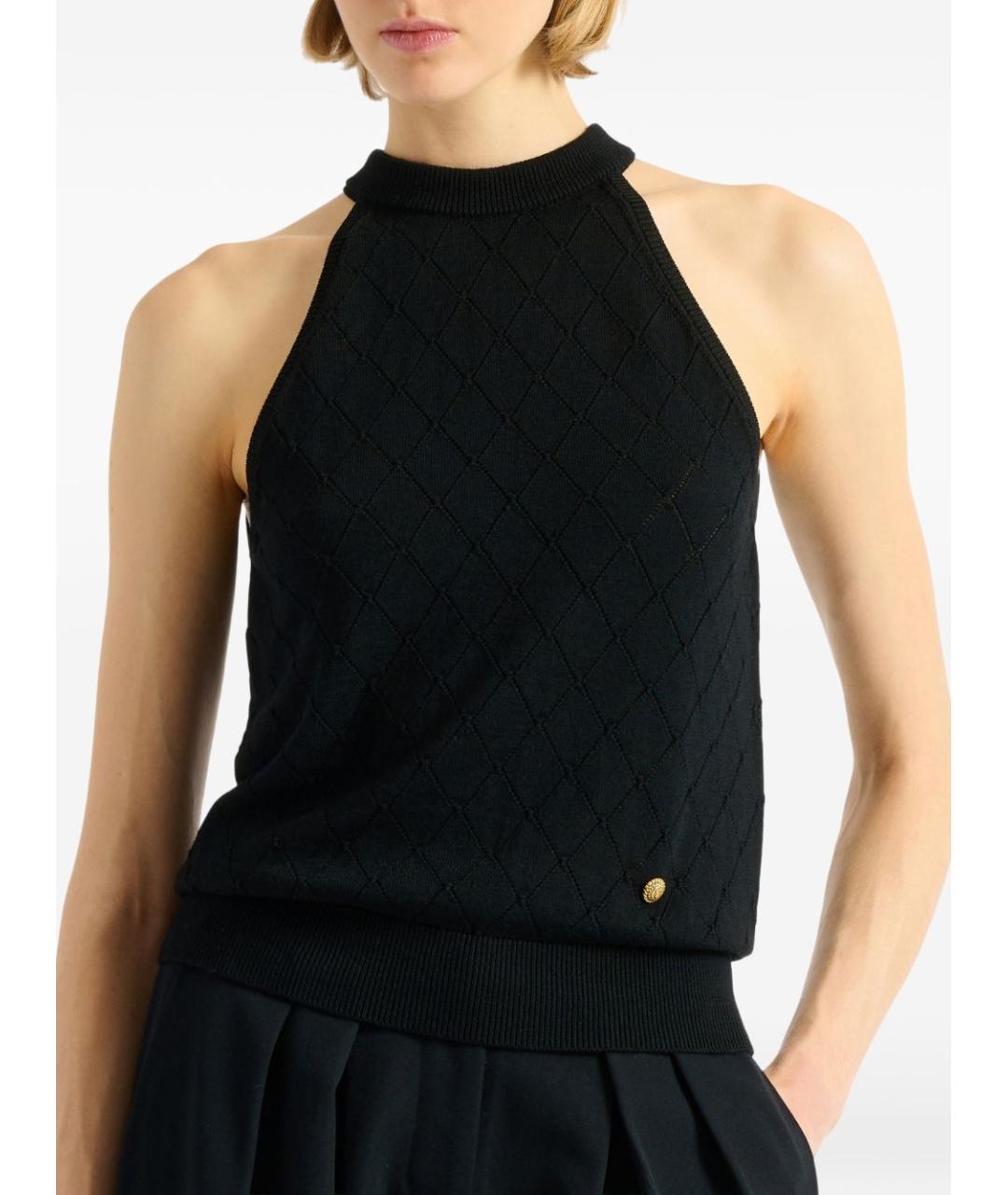 BALMAIN Черная шерстяная майка, фото 6