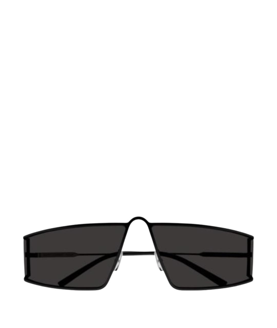 SAINT LAURENT Черные металлические солнцезащитные очки, фото 1