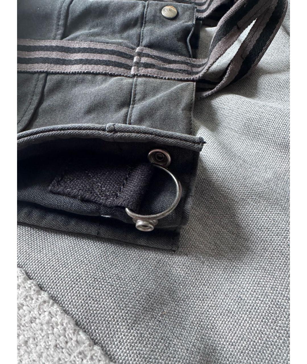 HERMES Антрацитовая хлопковая сумка тоут, фото 2