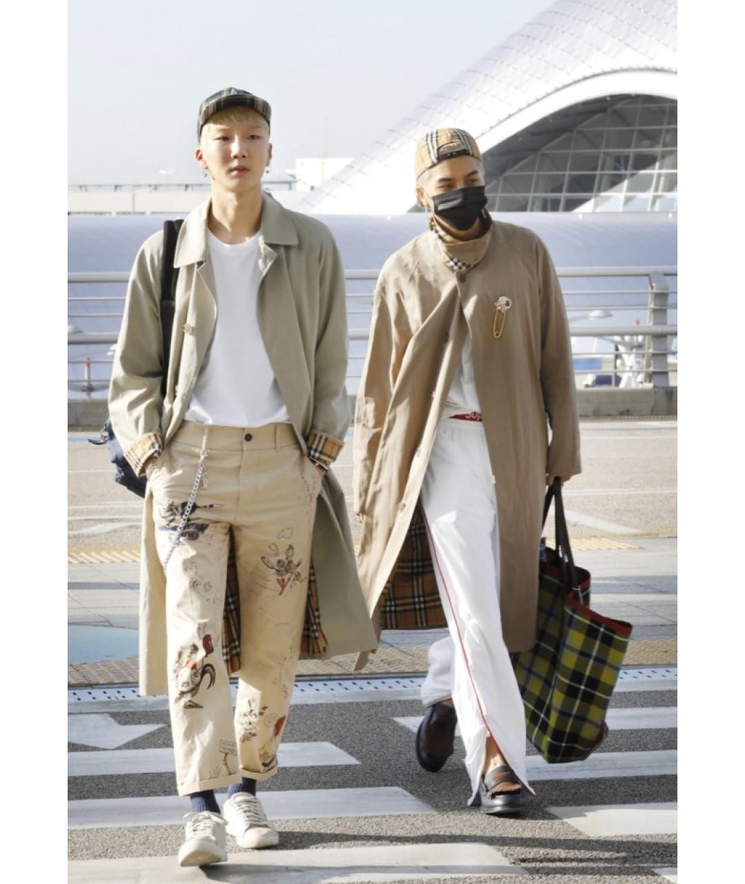 BURBERRY Бежевые хлопковые брюки чинос, фото 9