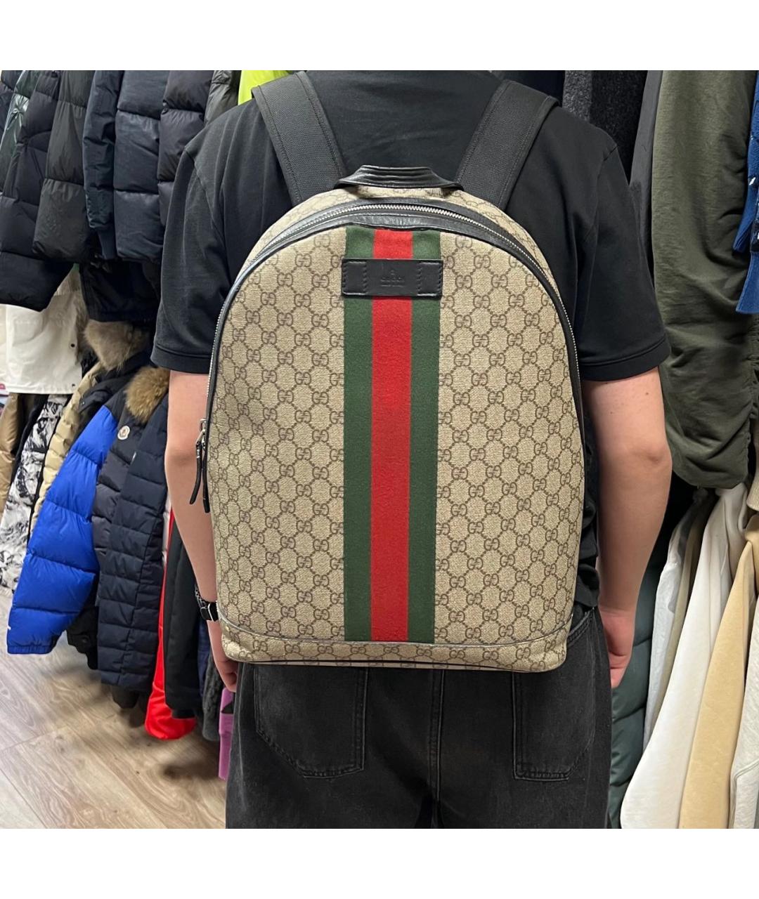 GUCCI Бежевый рюкзак, фото 4