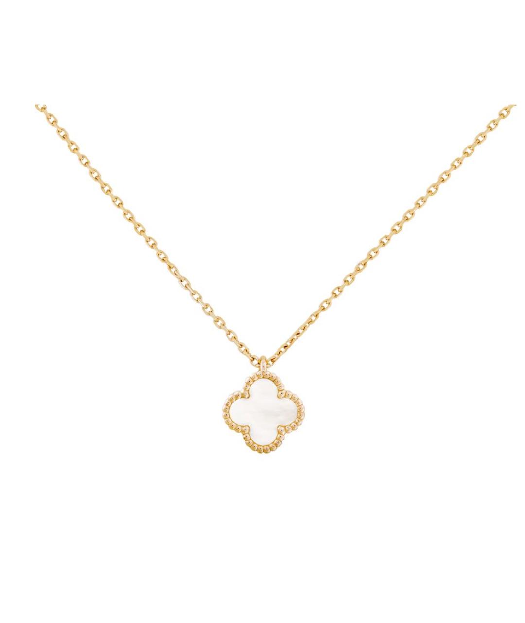 VAN CLEEF & ARPELS Белая подвеска из желтого золота, фото 1