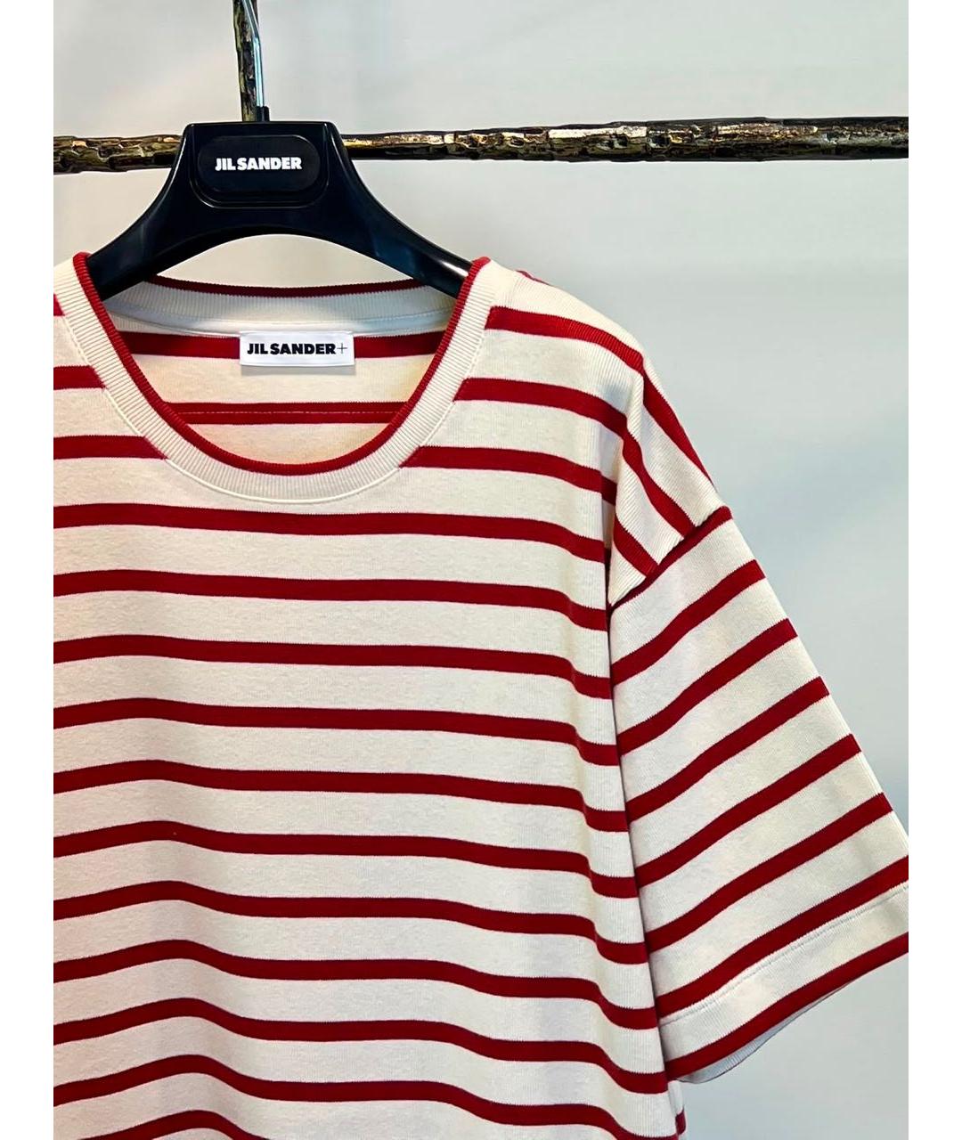 JIL SANDER Красное хлопковое повседневное платье, фото 3