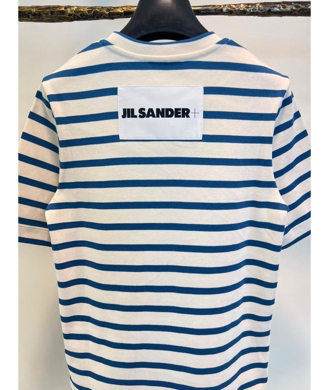 JIL SANDER Синяя хлопковая футболка, фото 4