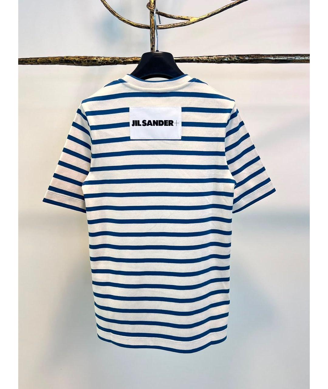 JIL SANDER Синяя хлопковая футболка, фото 2